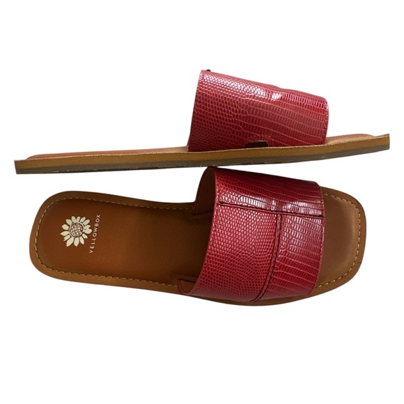 Yellow Box Red Slide Sandals - Picture 3 of 4